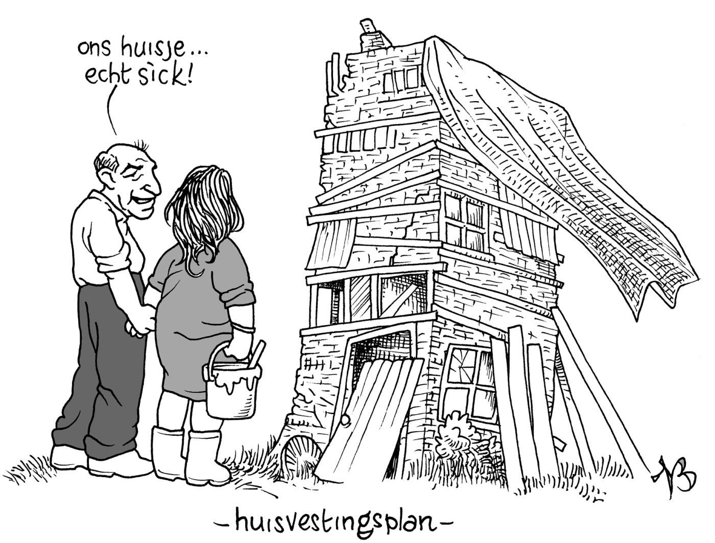 Huisvestingsplan USP. Cartoon: Niels Bongers 2019