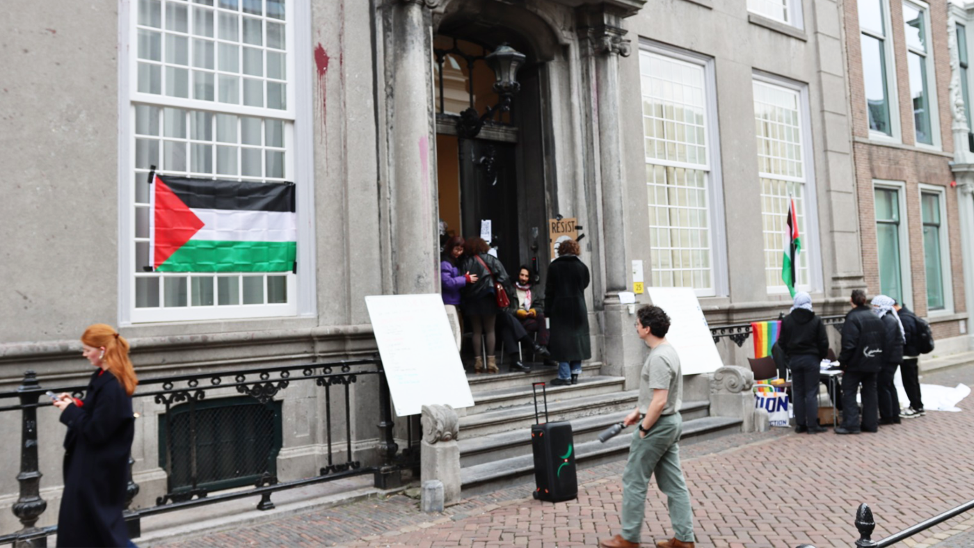 Pro-Palestijnse bezetting Drift 25 in december 2025. Foto: DUB