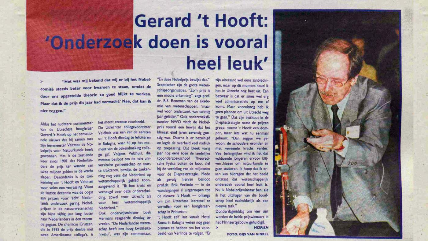 Biografie Gerard 't Hooft. 