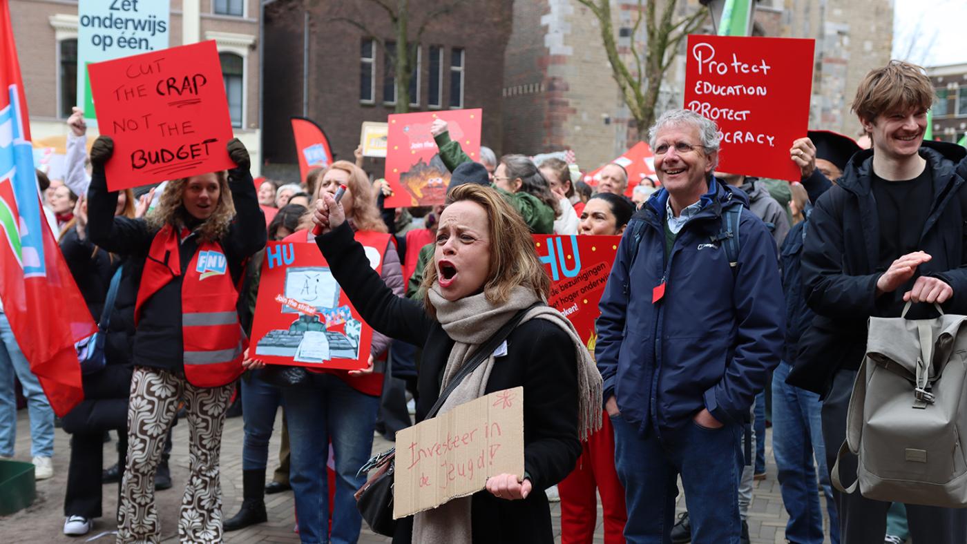 Estafettestaking utrecht 11 03 2025 Foto: DUB