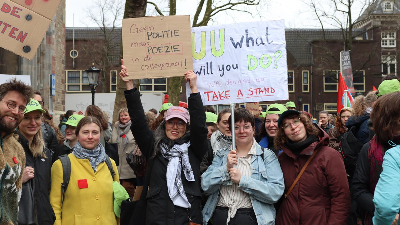 Estafettestaking utrecht 11 03 2025 Foto: DUB