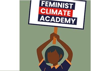 Feminist Climate Academy protestbord