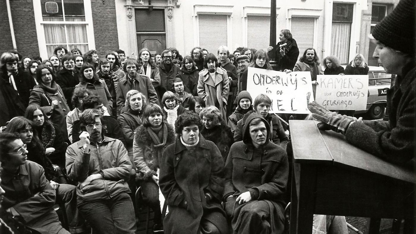 Geschiedenisprotest. Foto Ublad archief