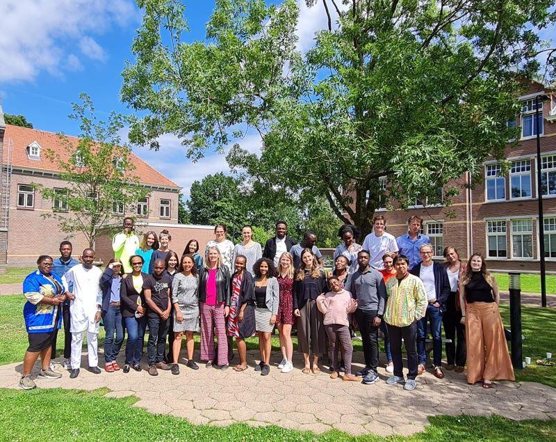 Joyce Browne and the students of the Global, Maternal, Newborn and Child Health summer school, held at UCU in 2022.