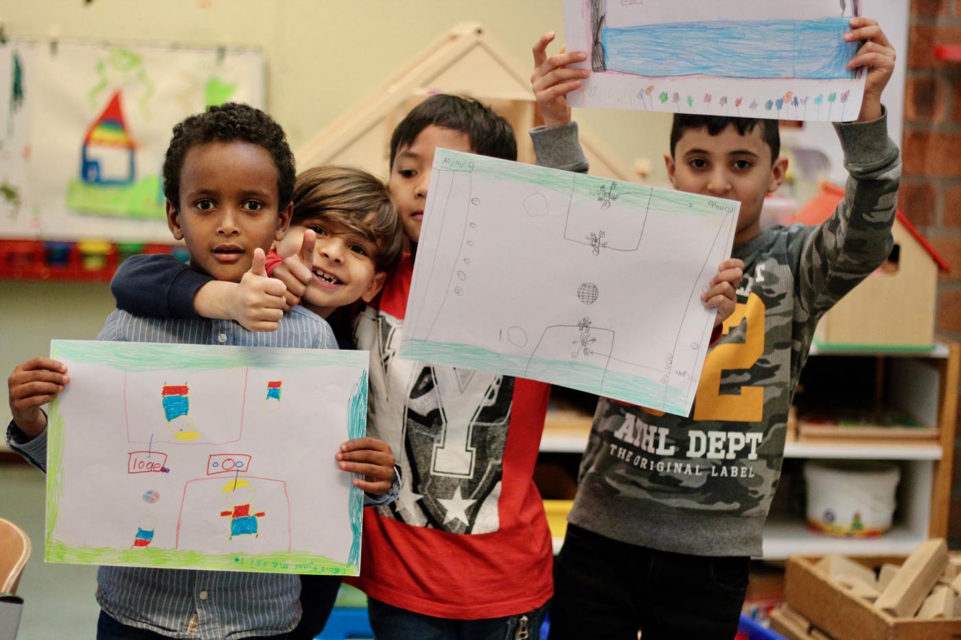 Kids in a Drawing Session