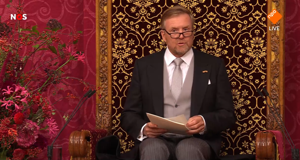 De koning leest de Troonrede voor De koning leest de Troonrede voor