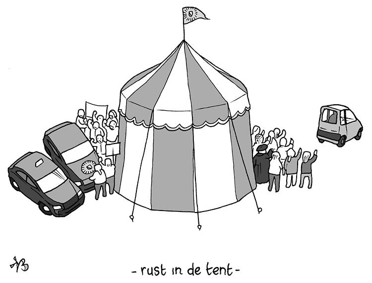 Cartoon: In en uit