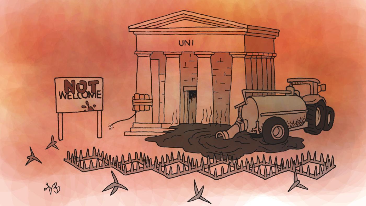 Cartoon minister Bruins