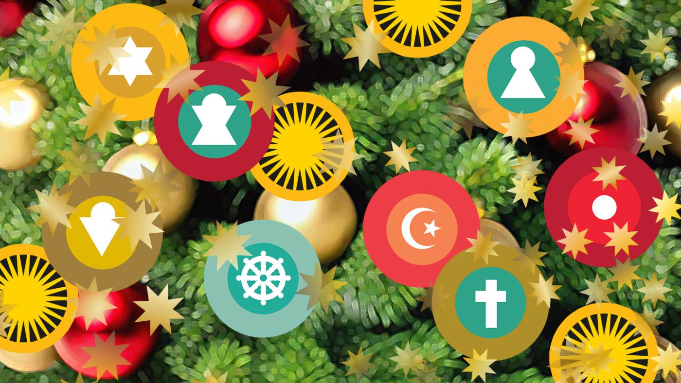 en in Illustraties uit de feestdagenkalender van het EDI (Equity, Diversity & Inclusion) Universiteit Utrecht, Illustratie: DUB