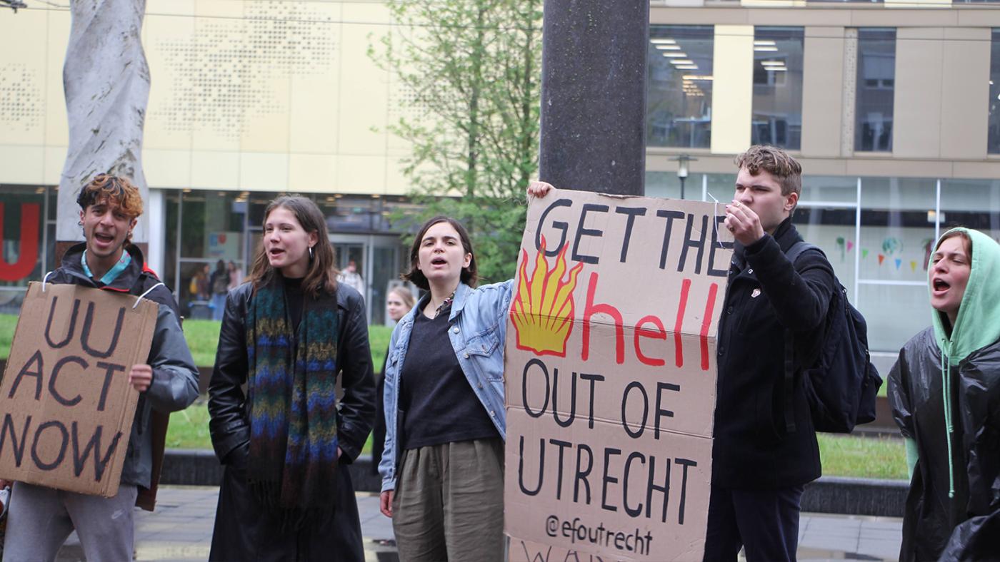 End Fossil Occupy, bezetting Minnaertgebouw 2023 Foto: DUB