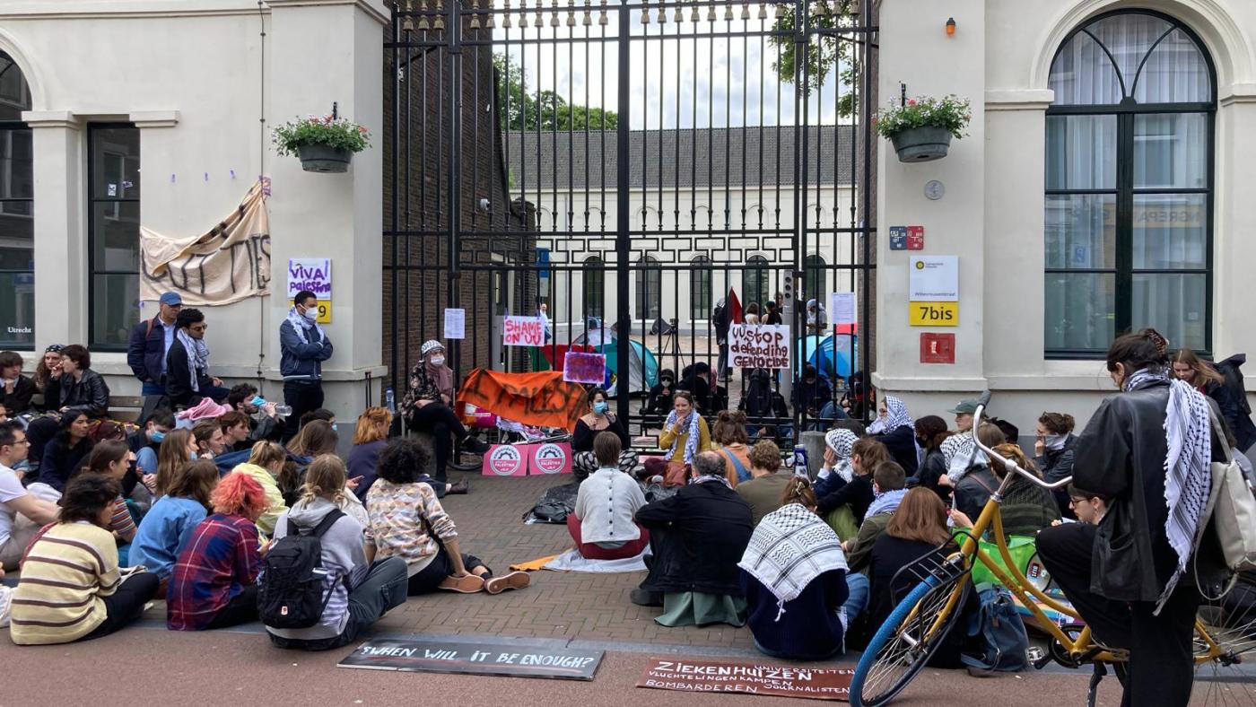 gaza palestina wittevrouwen protest foto DUB