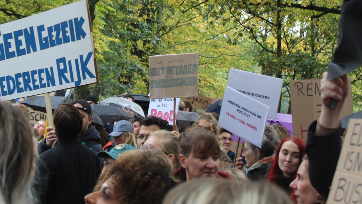 Demonstratie studiefinanciering leenstelsel, foto HOP