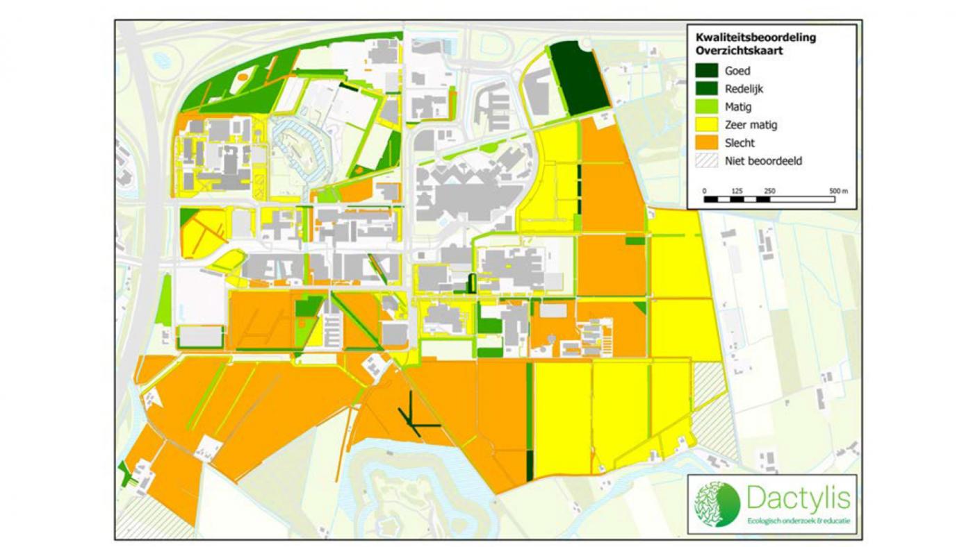 Kwaliteitskaart biodiversiteit USP, van onderzoeksbureau Dactylis 