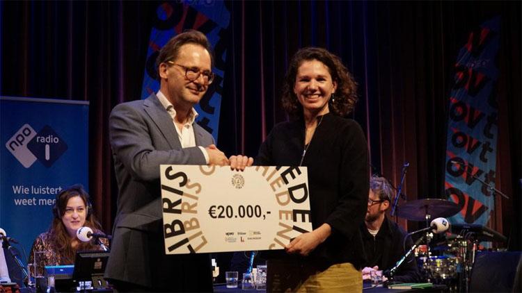 Uitreiking Librisprijs Janna Coopmans, foto OVT Uitreiking Librisprijs Janna Coopmans, foto OVT