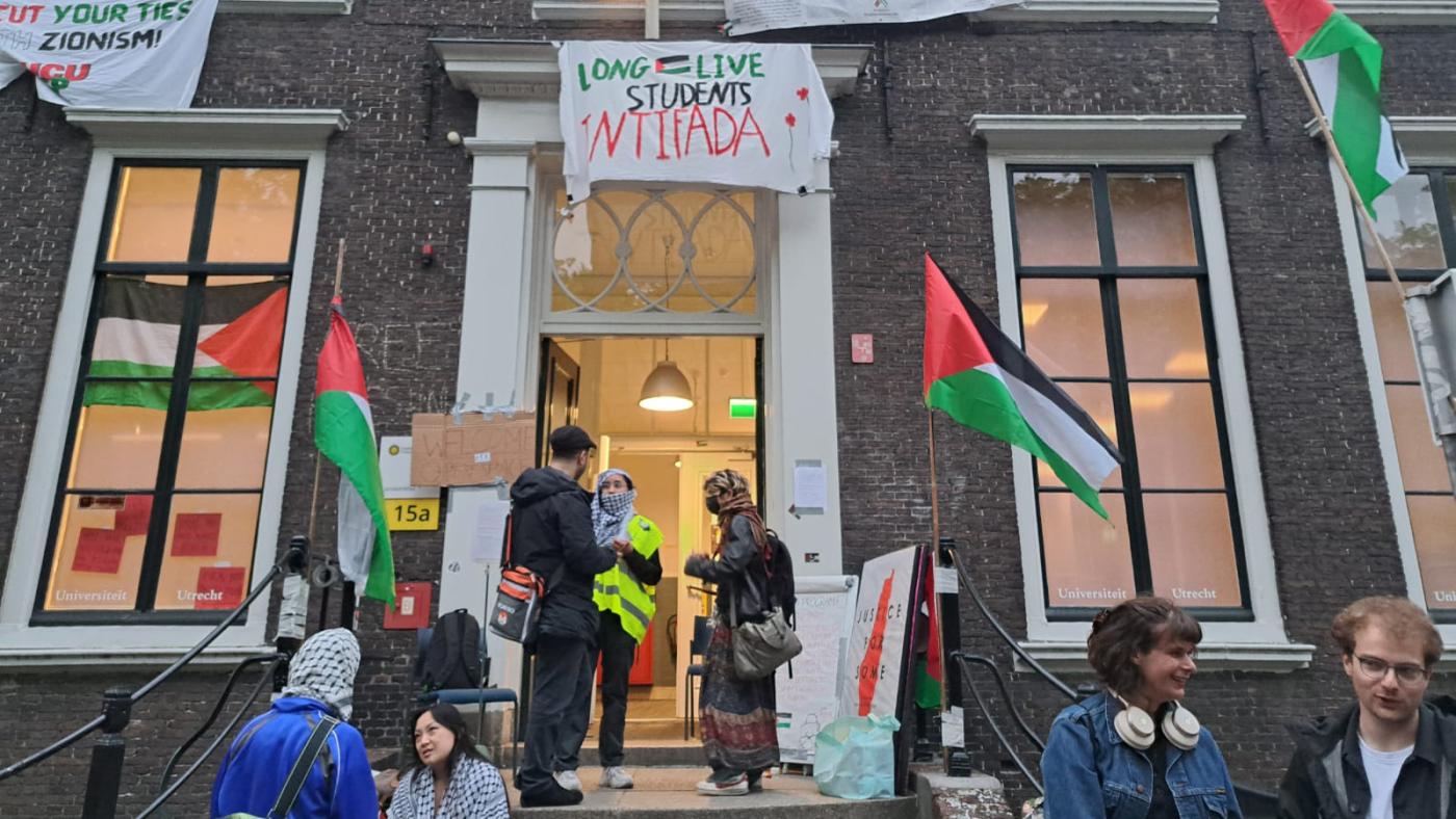 palestina protest janskerkhof foto DUB palestina protest janskerkhof foto DUB