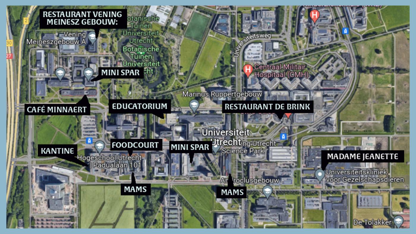 plattegrond lunchen op USP