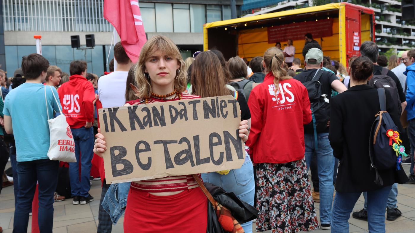 protest afstudeerboete foto DUB