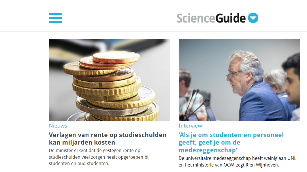 scienceguide schermafbeelding