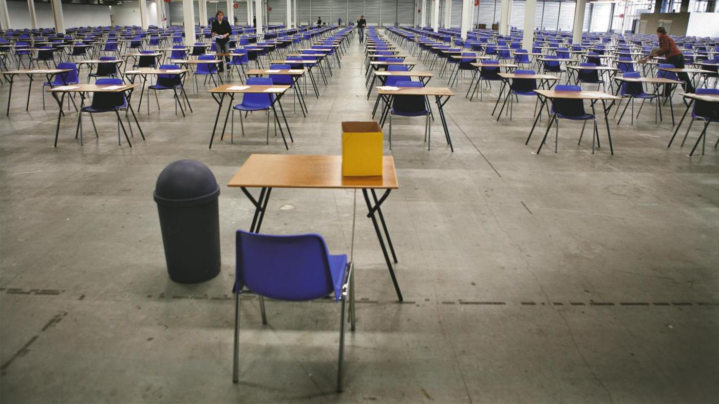 Tentamenzaal. Foto: DUB Archief