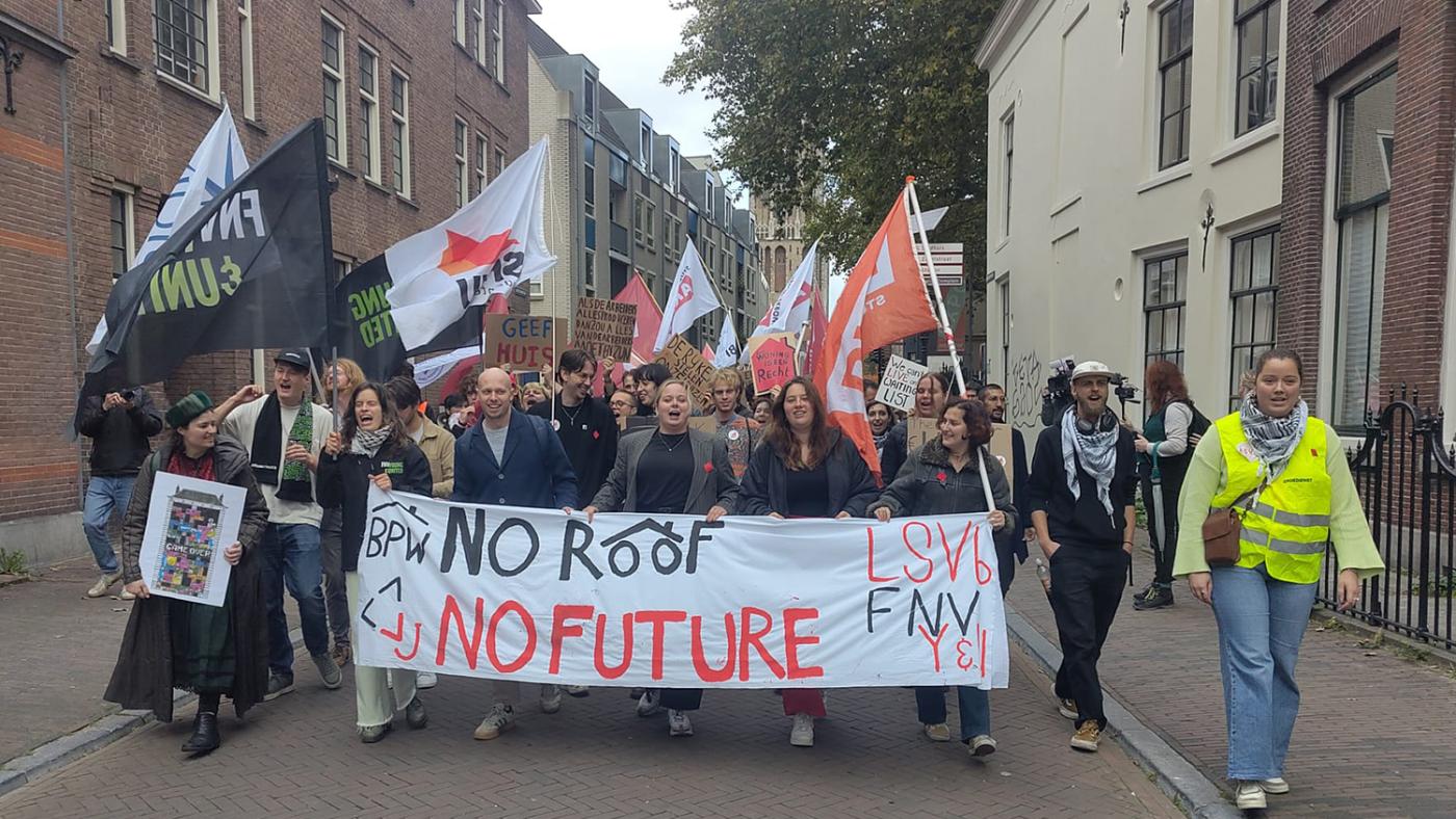 Woonprotest utrecht, foto DUB