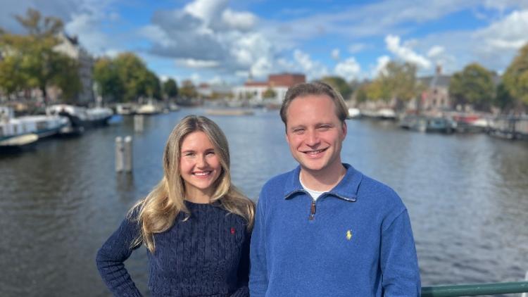 Sophie and Theo, the developers of the Momo app.
