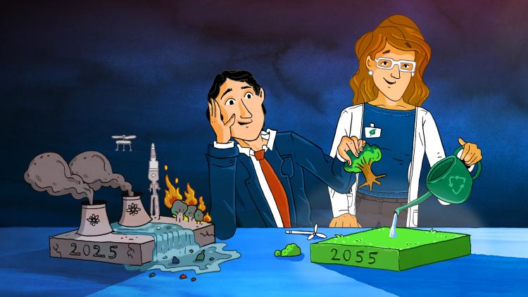 Wetenschappers over politiek deel 1. Illustratie: Ivana Smudja