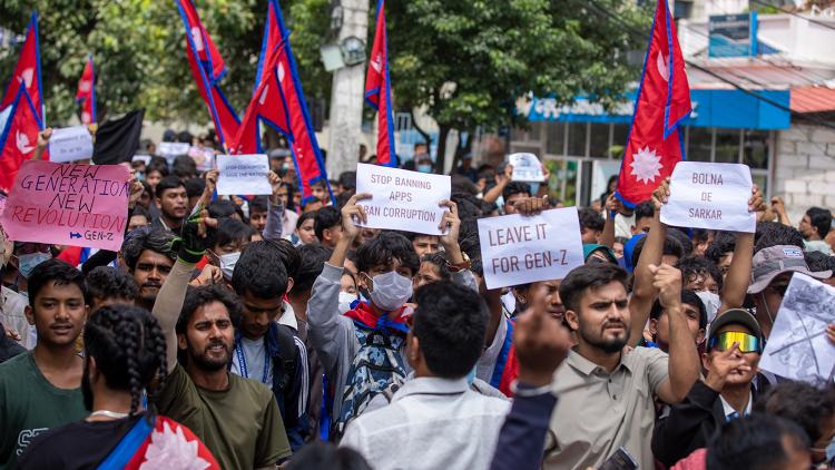 Generation Z protests corruption in Nepal.