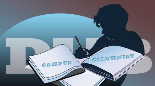 Campuscolumnist 2026. Foto: 123rf, illustratie DUB