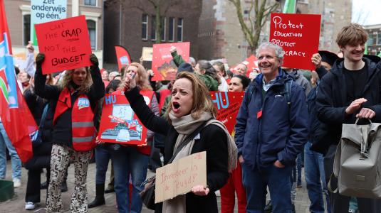 Estafettestaking utrecht 11 03 2025 Foto: DUB