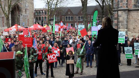 Estafettestaking utrecht 11 03 2025 Foto: DUB
