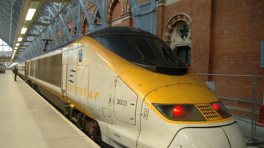 Eurostar op het station in Londen, foto Pixapay