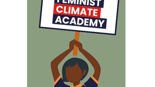 Feminist Climate Academy protestbord