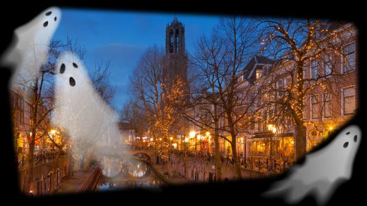 Haunted Utrecht. Photo's 123rf, illustration DUB