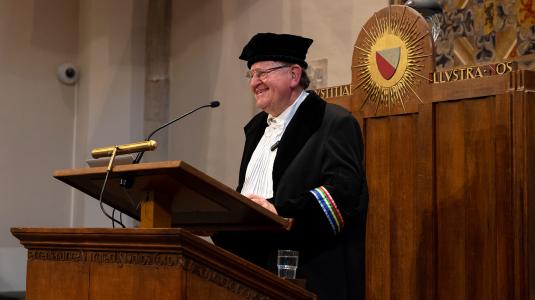 Afscheidsrede Joop Schippers. Foto: Tara van den Broek