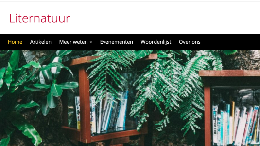 Homepagina website Liternatuur