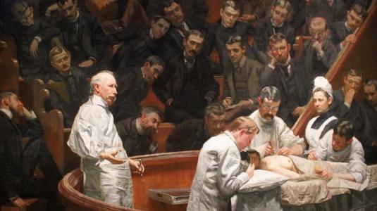 The-painting-The-Agnew-Clinic-detail-by-Thomas-Eakins-1889-