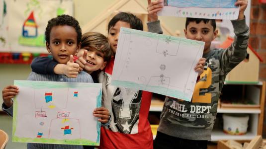 Kids in a Drawing Session