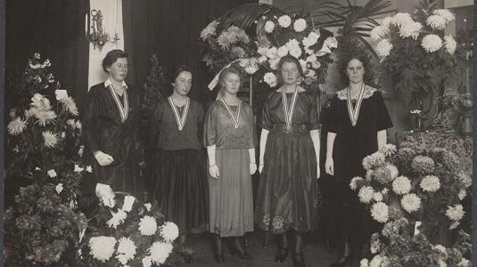 Vrouwelijke studenten in Delft 1921