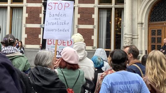 palestina protest domplein. Foto DUB