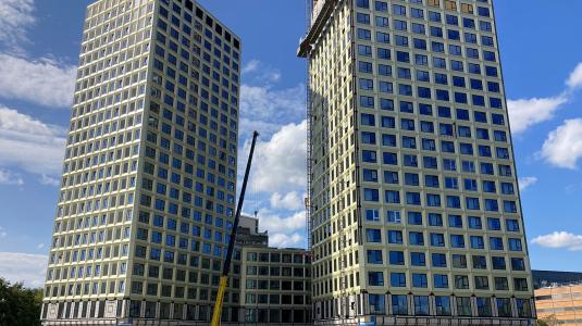 studentenhuisvesting, high-five-in-aanbouw, sept 2025, foto DUB