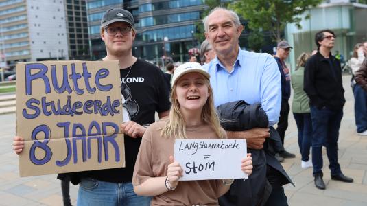 protest afstudeerboete UU Anton Pijpers foto DUB